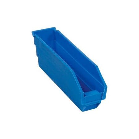 Quantum Storage Systems Shelf Storage Bin, Plastic, Blue, 24 PK QSB100BL